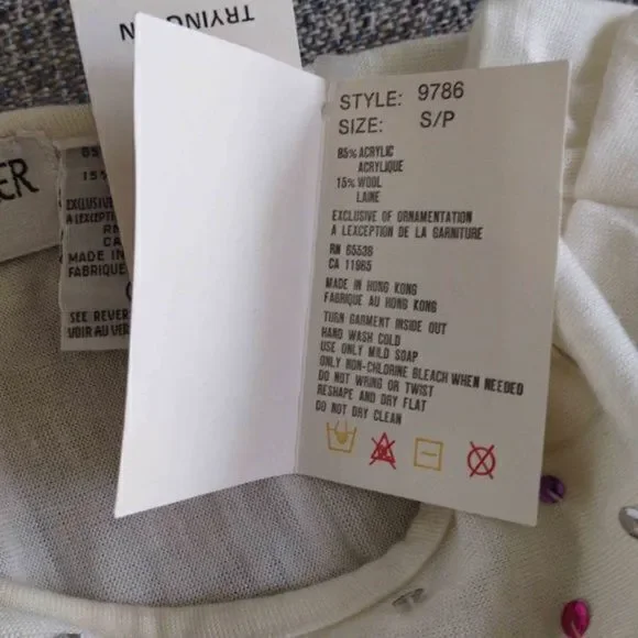 Bonnie Boerer Sequin Tropical Flower Dolman Sleeve Top Sz PS - Picture 12 of 14